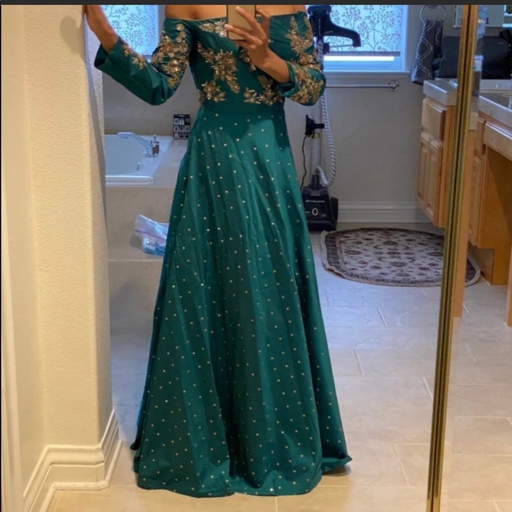 Indian Pakistani wedding Anarkali lengha gown NWOT